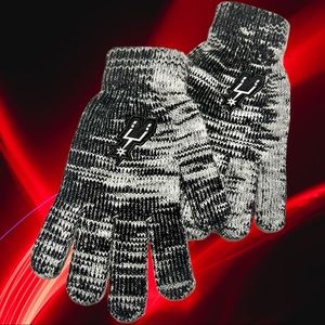 SAN ANTONIO SPURS: NBA Silver & Black Colorblend Knit Winter Gloves / Mittens
